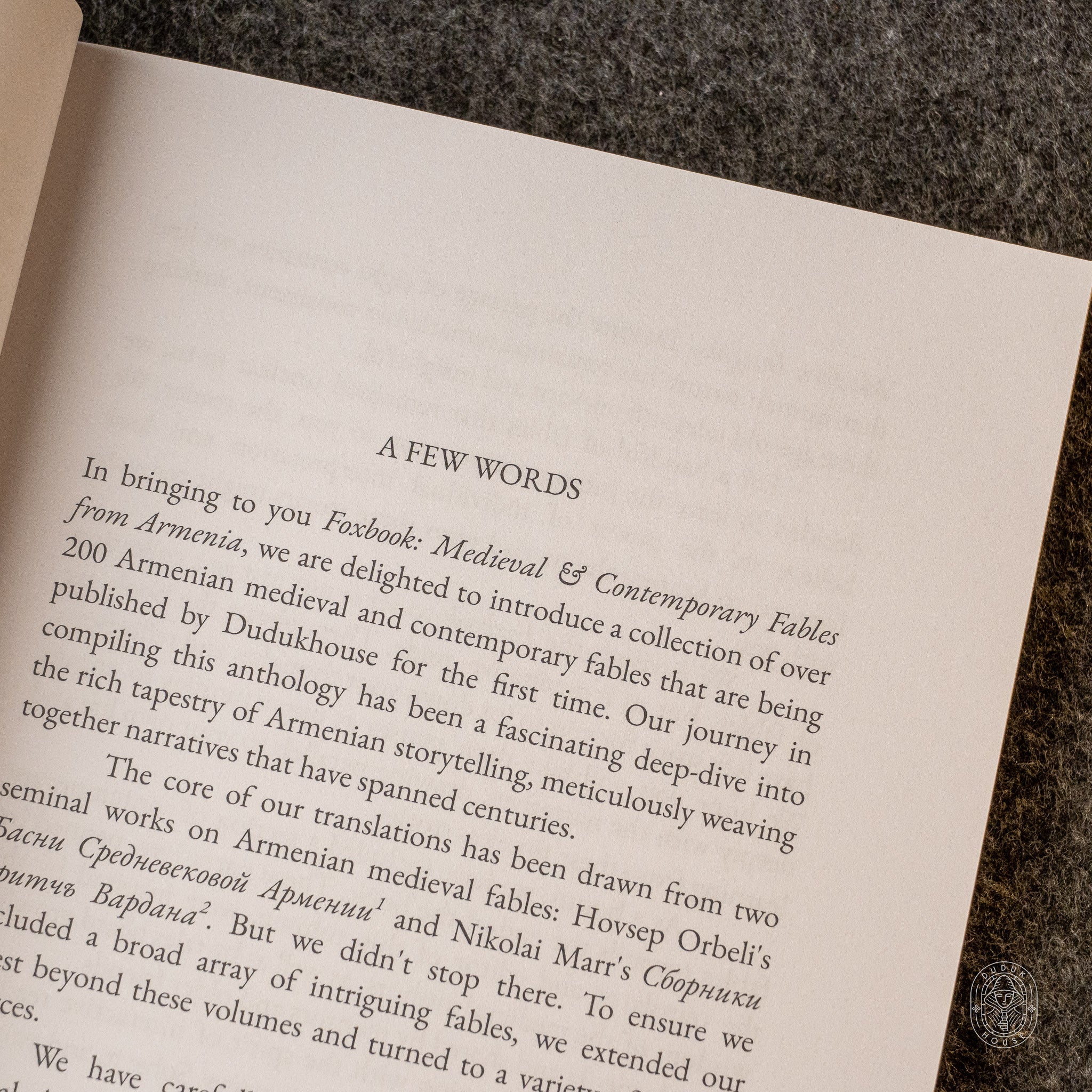 Foxbook: Medieval & Contemporary Fables from Armenia - Dudukhouse- Dudukhouse-