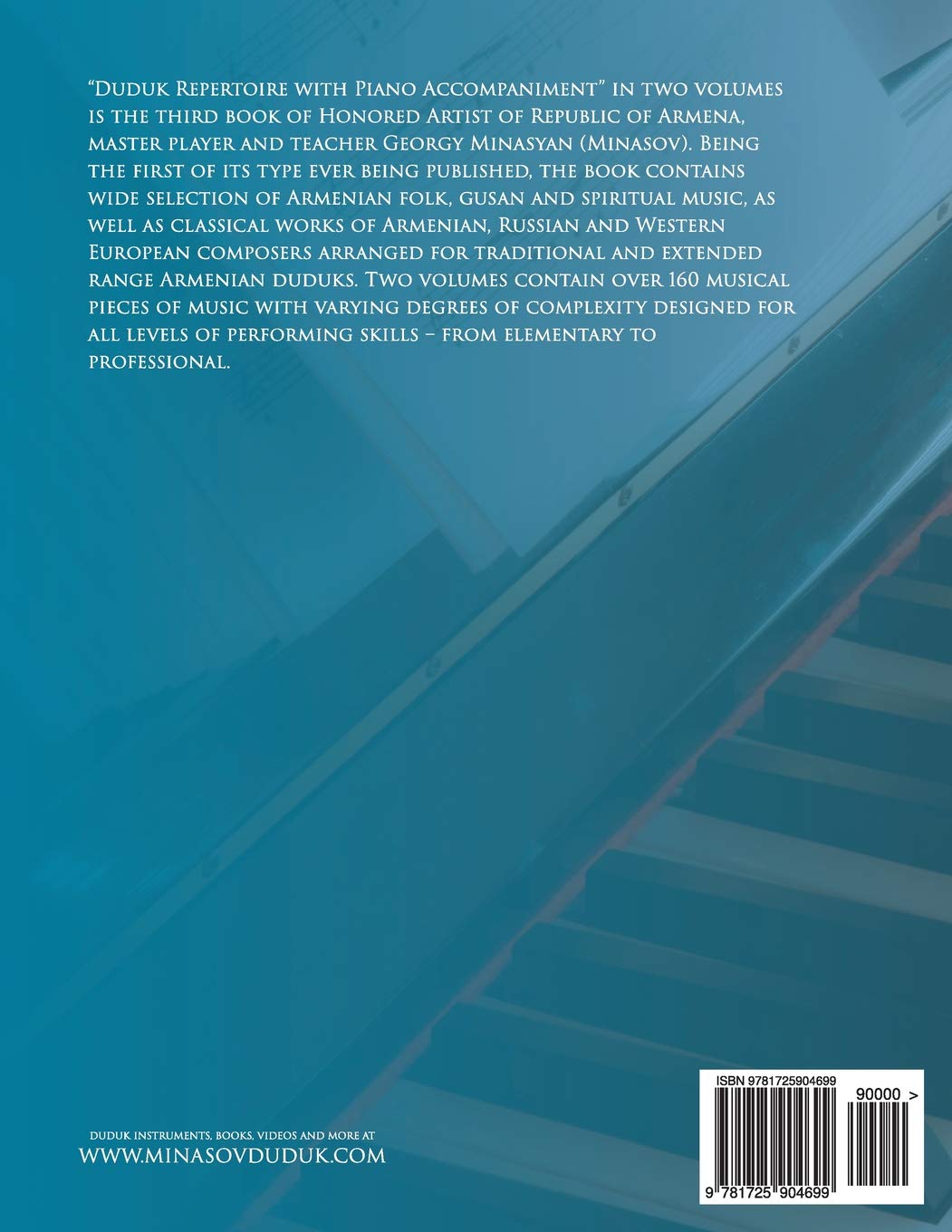 Duduk Repertoire With Piano Accompaniment: For Traditional and Extended Range Armenian Duduk (Volume 1) - Georgy Minasov - Dudukhouse - 